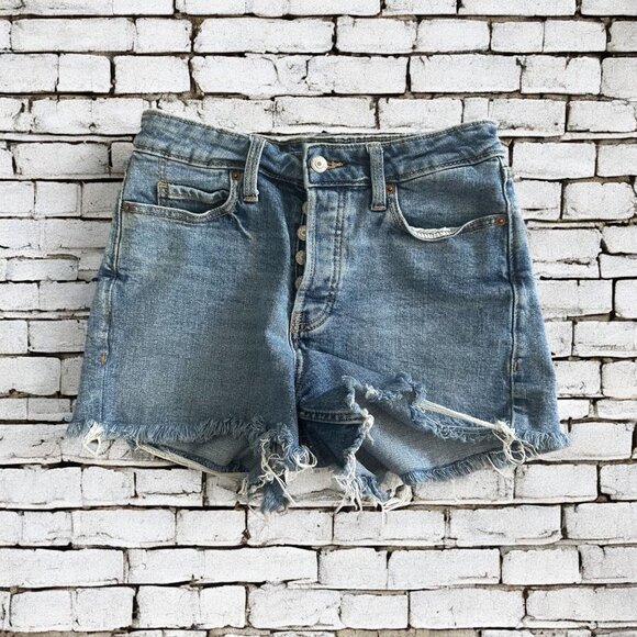 OLD NAVY Sky Hi A Line Denim Shorts Size 4 - Picture 1 of 6